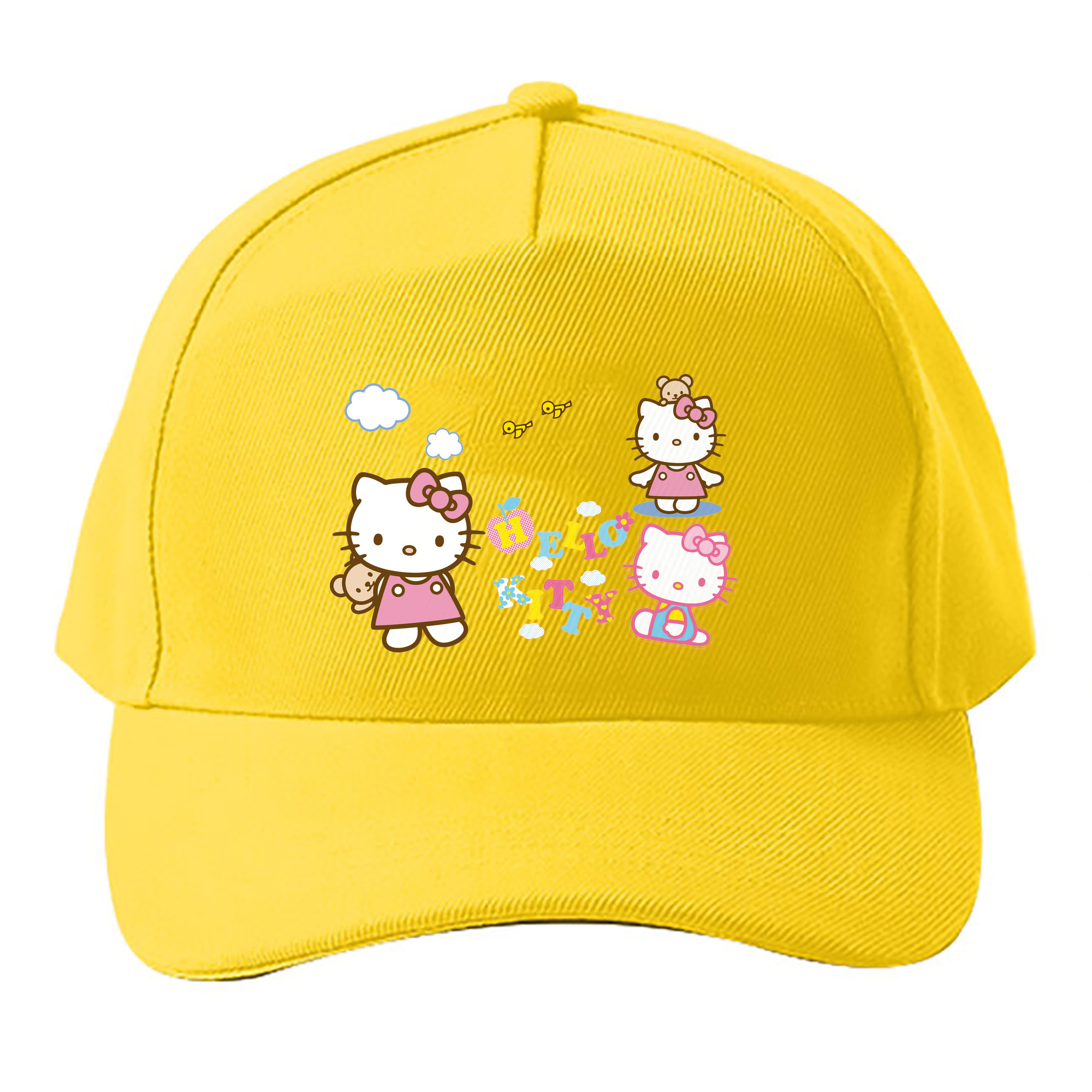 （画像用） Hello Kitty ハローキティ ベースボールキャップ 綿100％ 男女兼用 帽子 スポーツ
